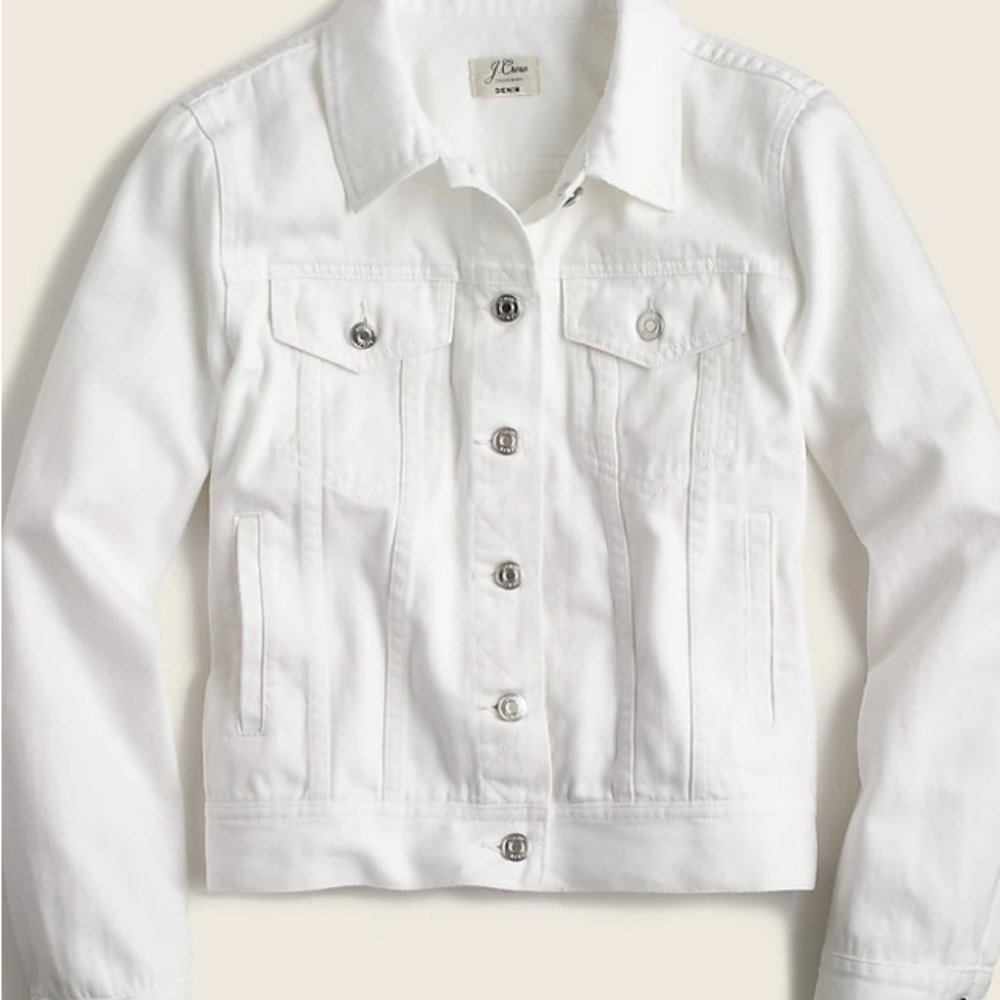J.Crew White Denim Jacket